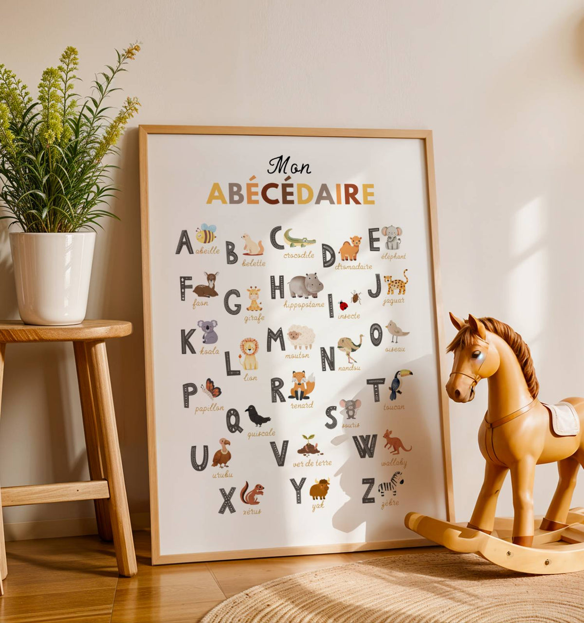 Affiche alphabet chiffres animaux enfant à imprimer Atelier des Kids