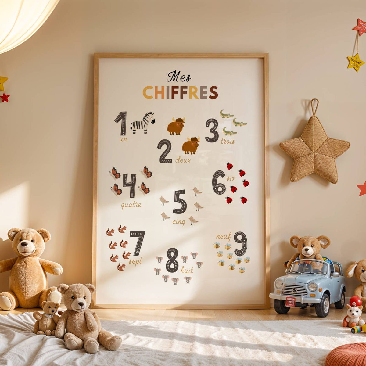 Affiche alphabet chiffres animaux enfant à imprimer Atelier des Kids