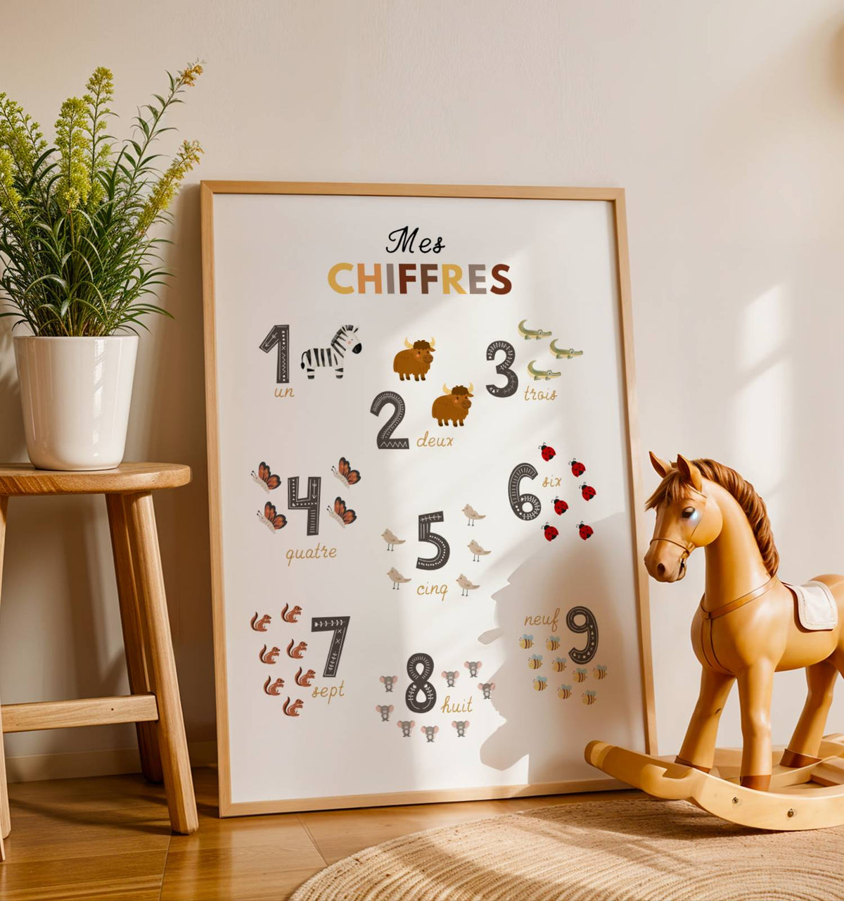 Affiche alphabet chiffres animaux enfant à imprimer Atelier des Kids