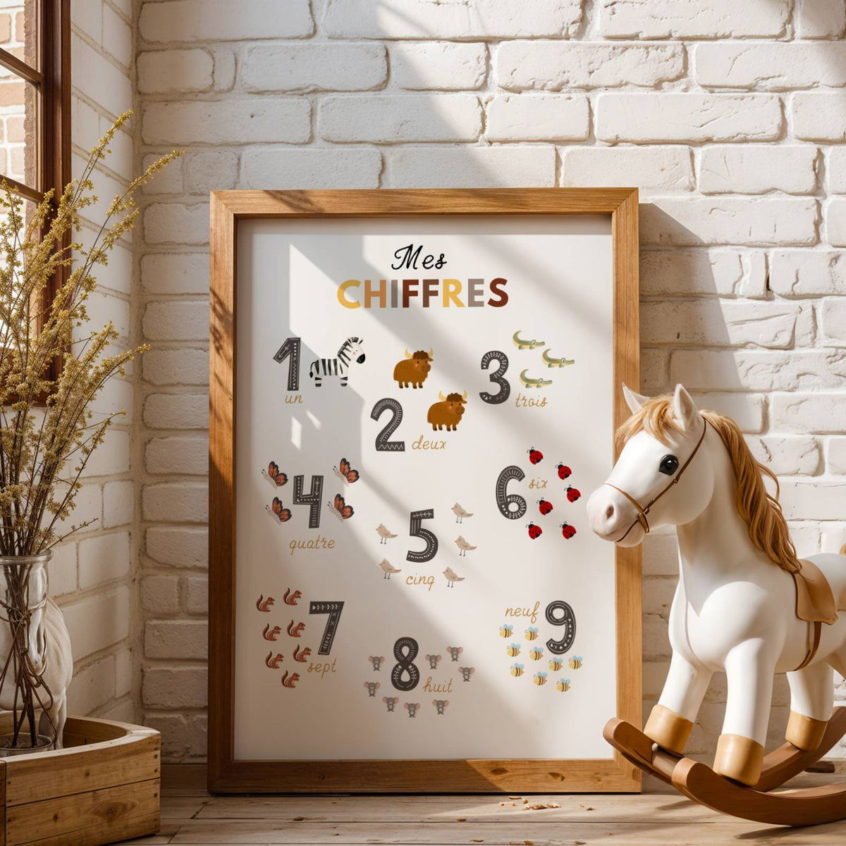 Affiche alphabet chiffres animaux enfant à imprimer Atelier des Kids