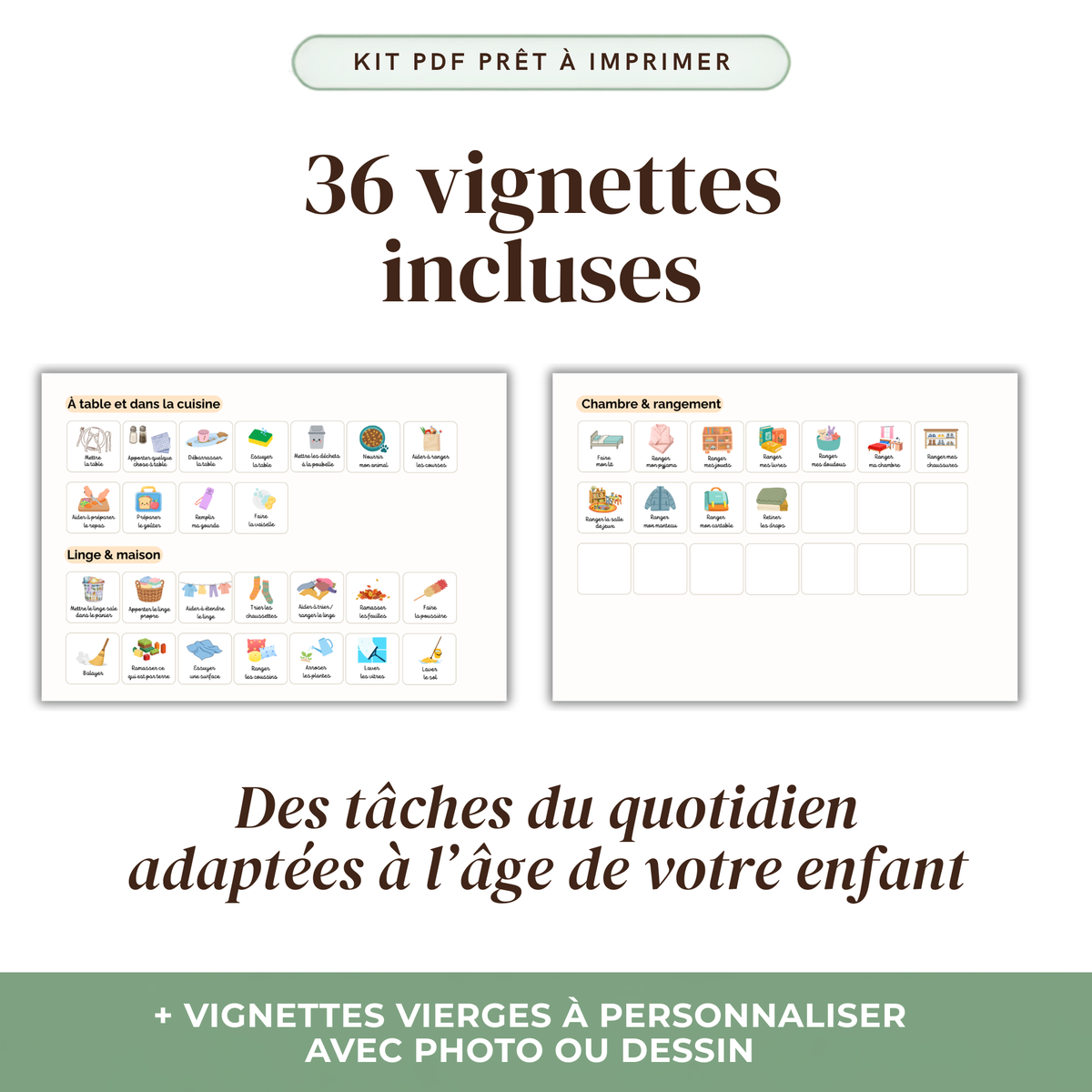 Tableau suivi des tâches ménagères enfant à imprimer, thème fleurs colorées, planning de missions