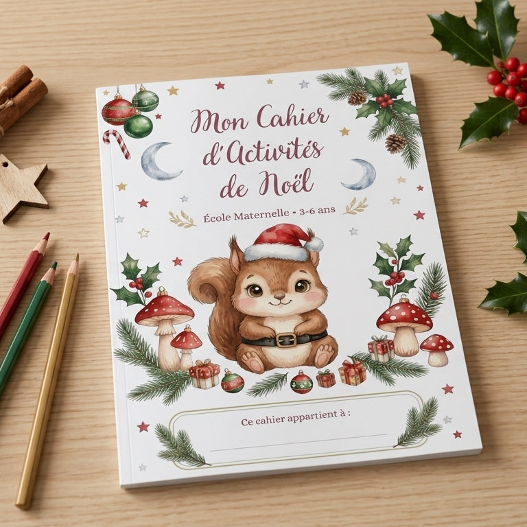 Cahier d'activités Noël maternelle à imprimer 52 pages Atelier des Kids