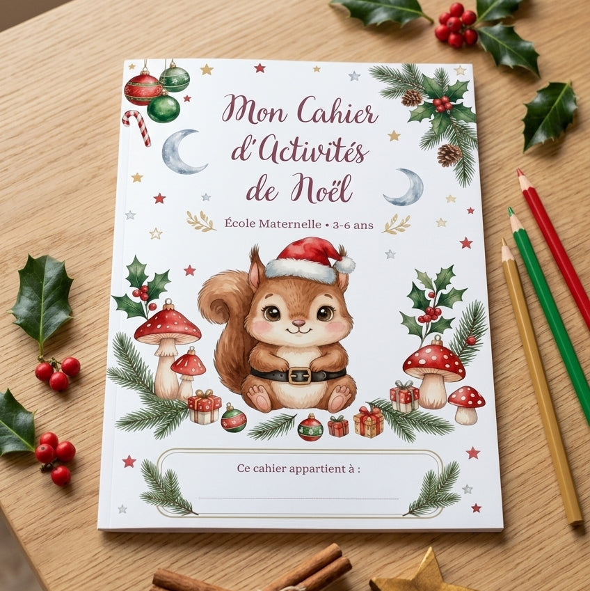 Cahier d'activités Noël maternelle à imprimer 52 pages Atelier des Kids