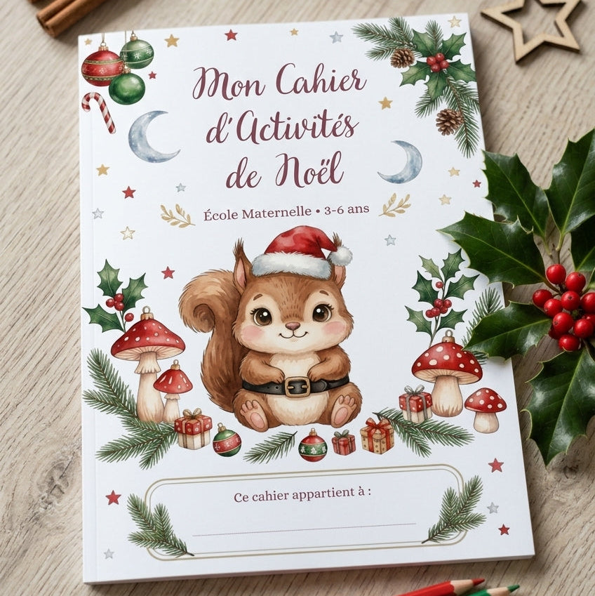 Cahier d'activités Noël maternelle à imprimer 52 pages Atelier des Kids