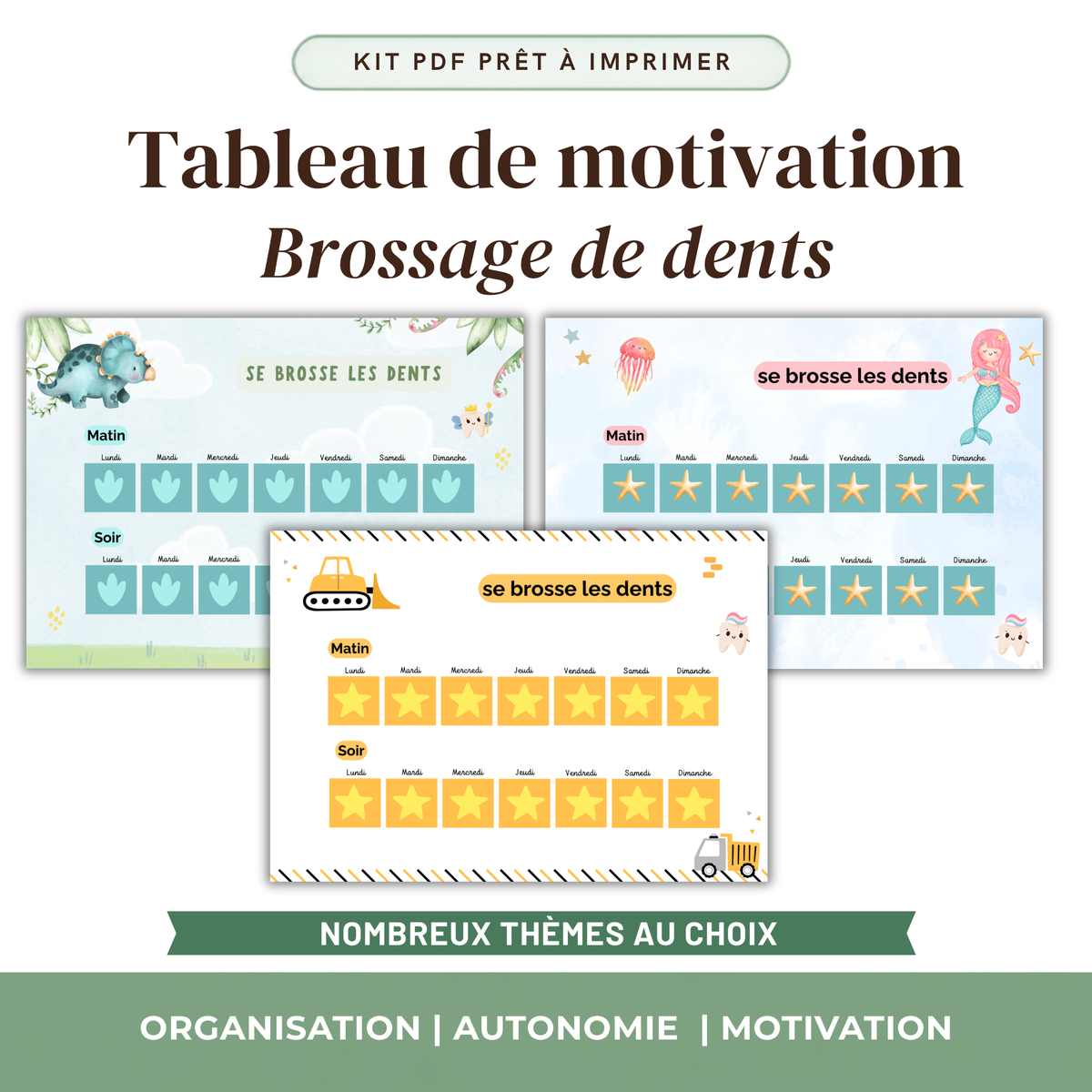 Enfant apprend à se brosser les dents seul autonomie hygiène brossage dents