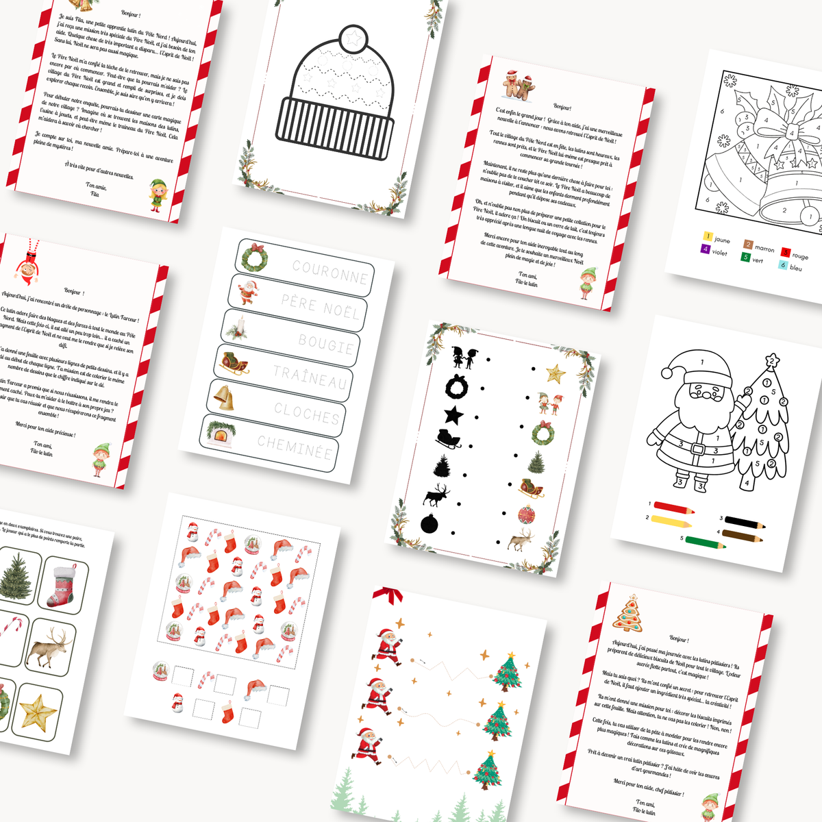 Mon Calendrier de l'Avent à imprimer — Activités de Noël - Maternelle 3-6 ans