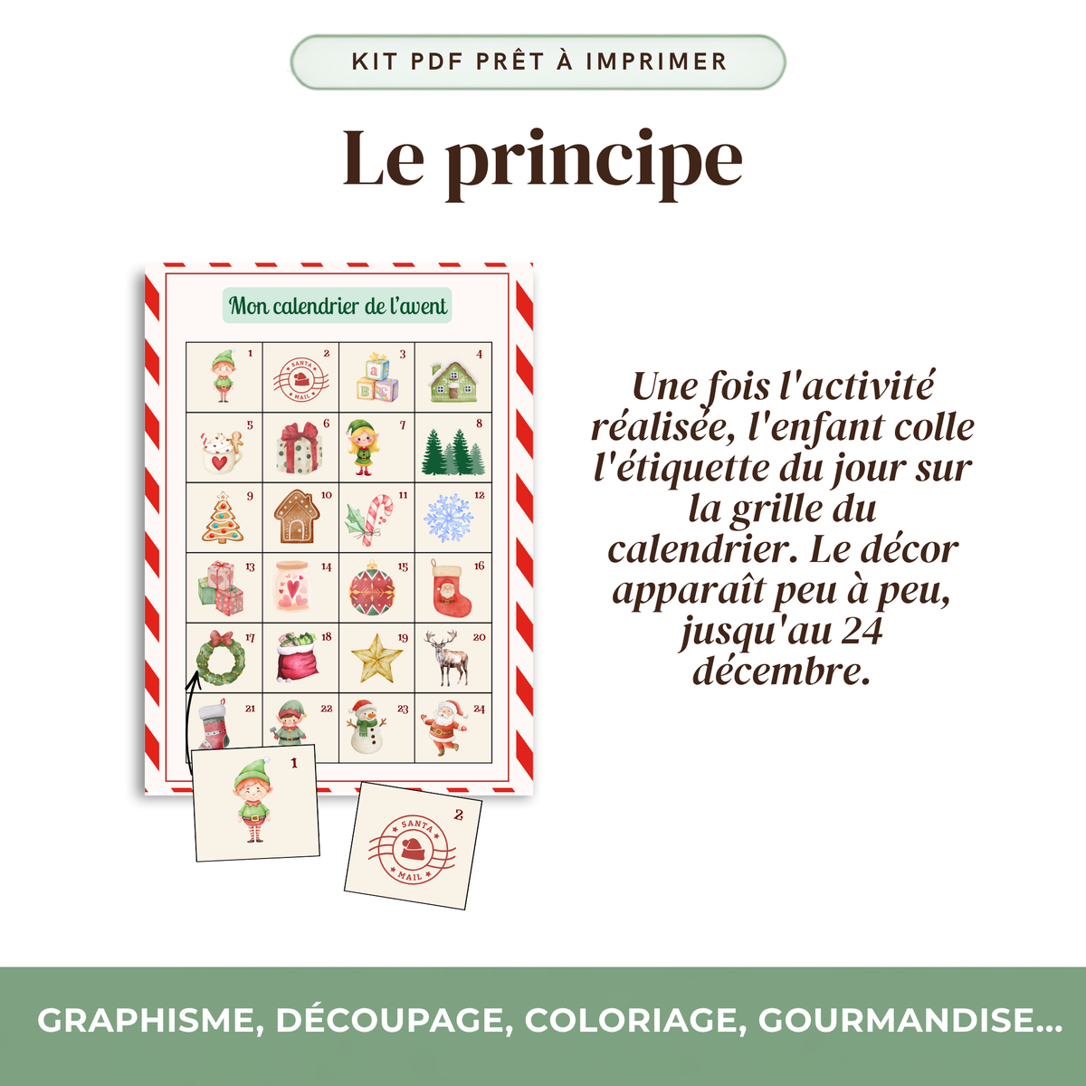 Mon Calendrier de l'Avent à imprimer — Activités de Noël - Maternelle 3-6 ans
