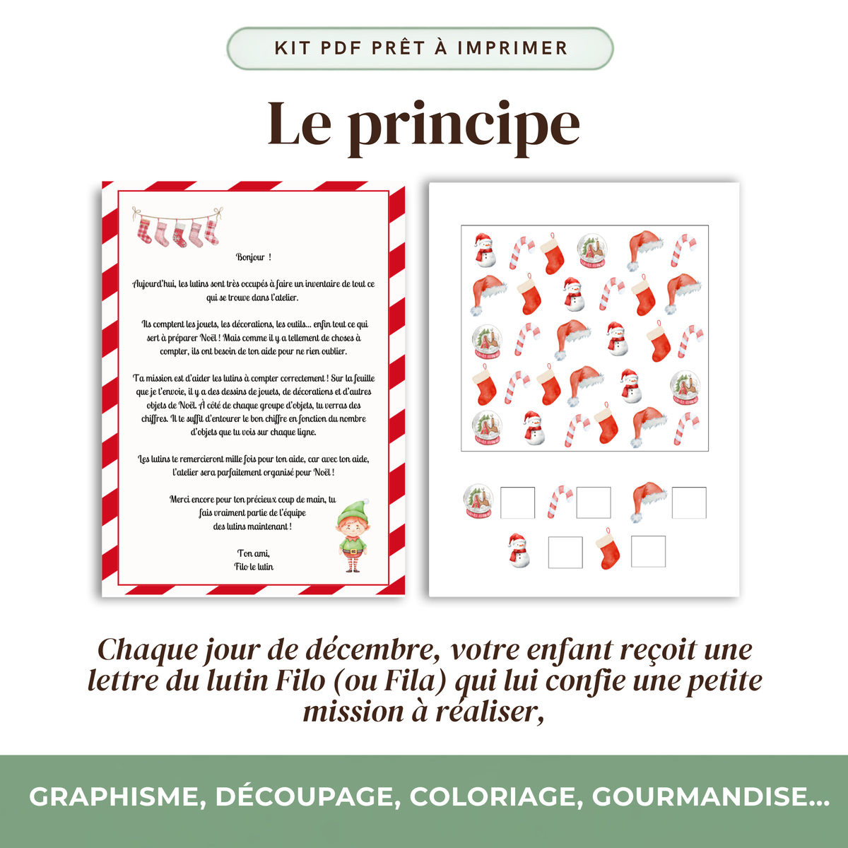 Mon Calendrier de l'Avent à imprimer — Activités de Noël - Maternelle 3-6 ans