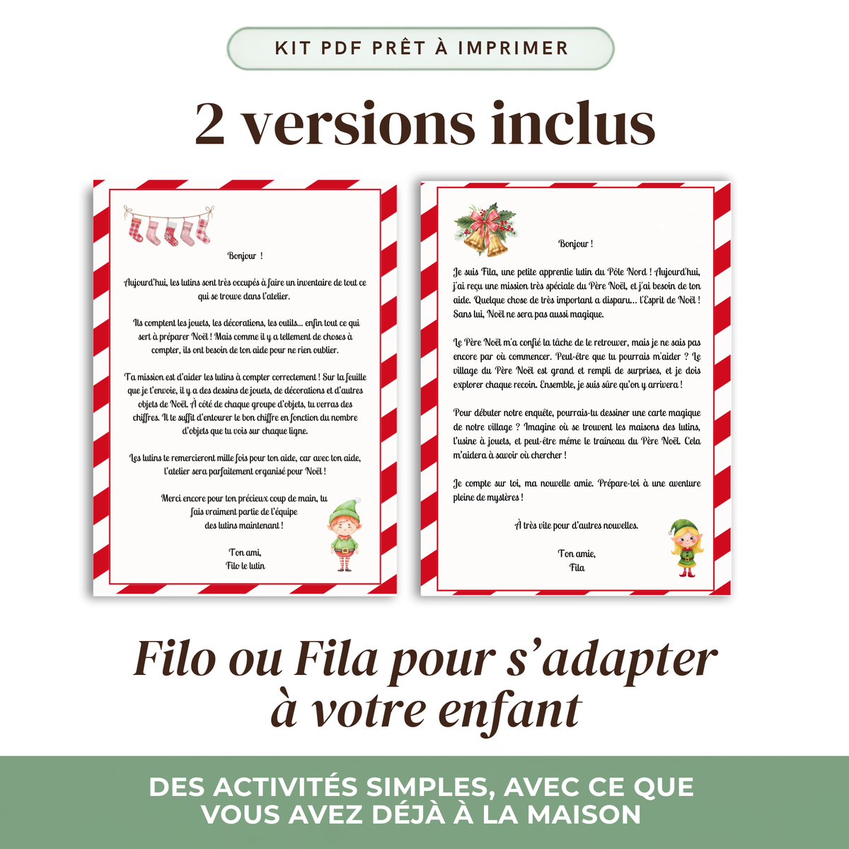 Mon Calendrier de l'Avent à imprimer — Activités de Noël - Maternelle 3-6 ans