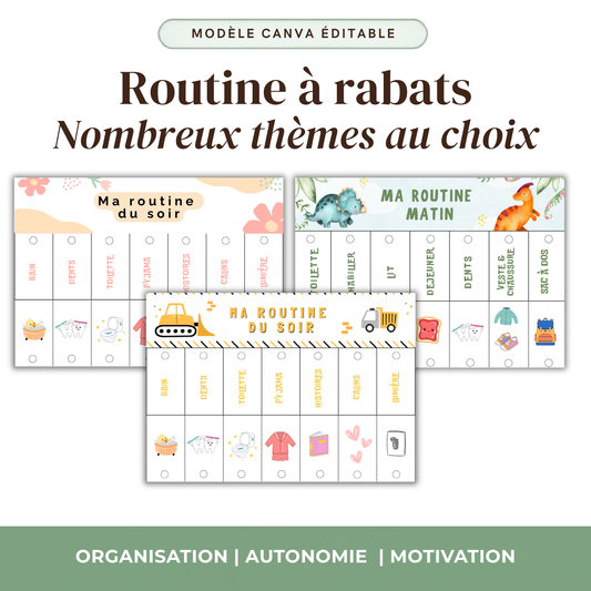 Routine Enfant Matin et Soir Personnalisable — Thème au choix